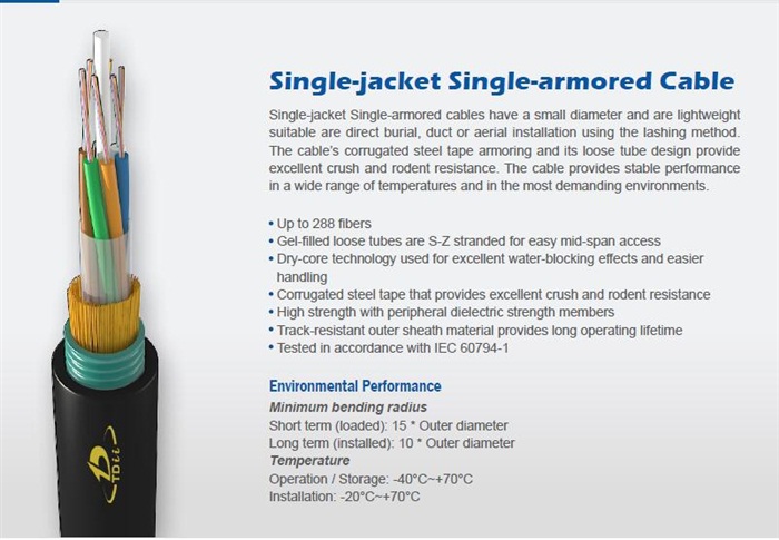 Single-jacket Single-armored Cable
